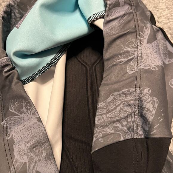 Podiumwear Cycling Shorts Mens Large Padded Bike Riding Gray Animal Print - Picture 7 of 7